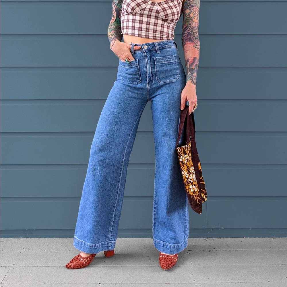 Rolla’s Lilah Blue Wide Leg Sailor Flares